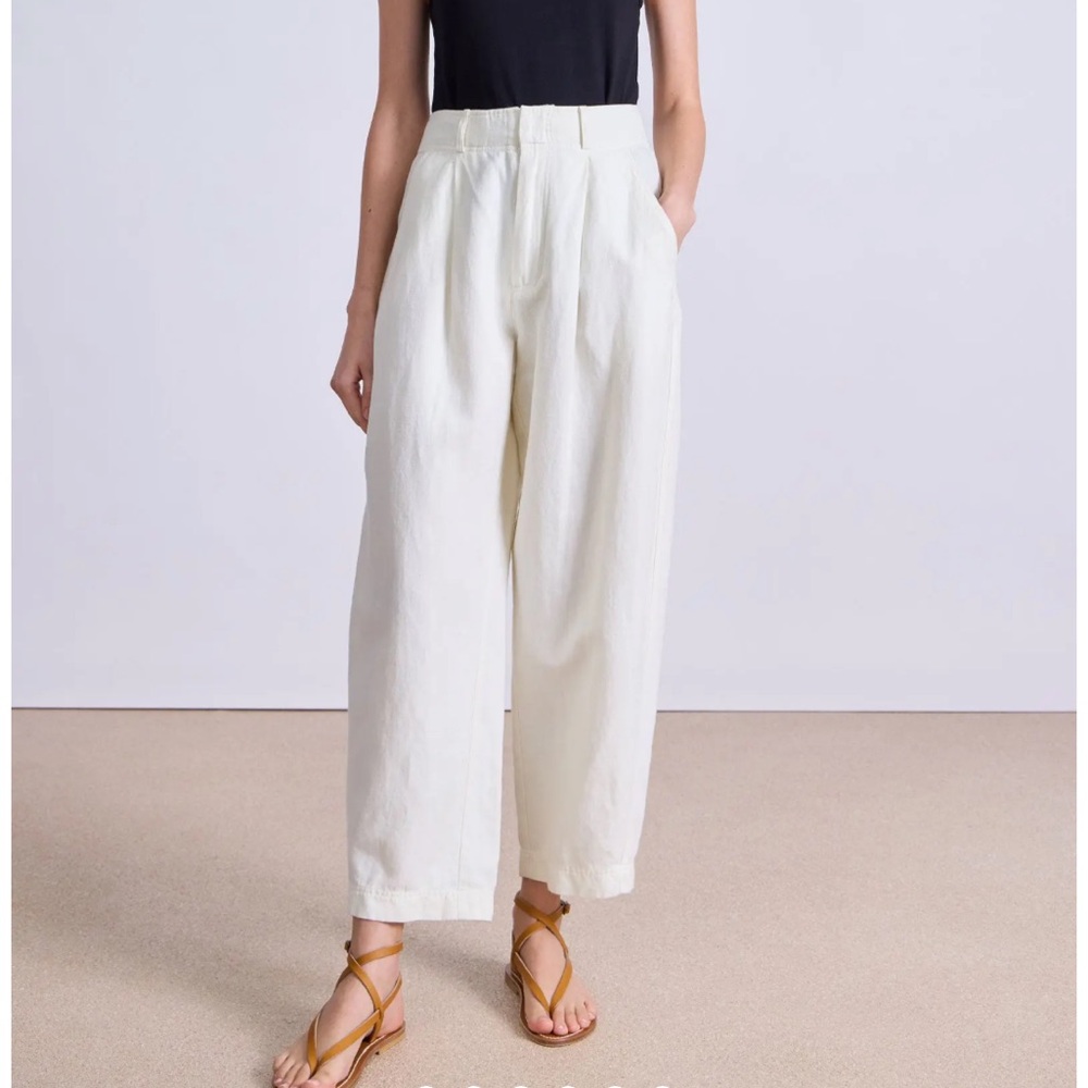NWT Apiece Apart Bari Crop Trouser in Cream